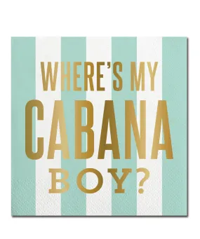 Beverage Napkins, 20 Count - Where's My Cabana Boy