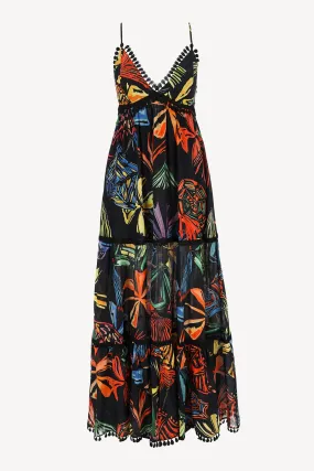 Kleid Camille in Schwarz/Multi