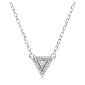 ORTYX NECKLACE, WHITE, RHODIUM PLATED