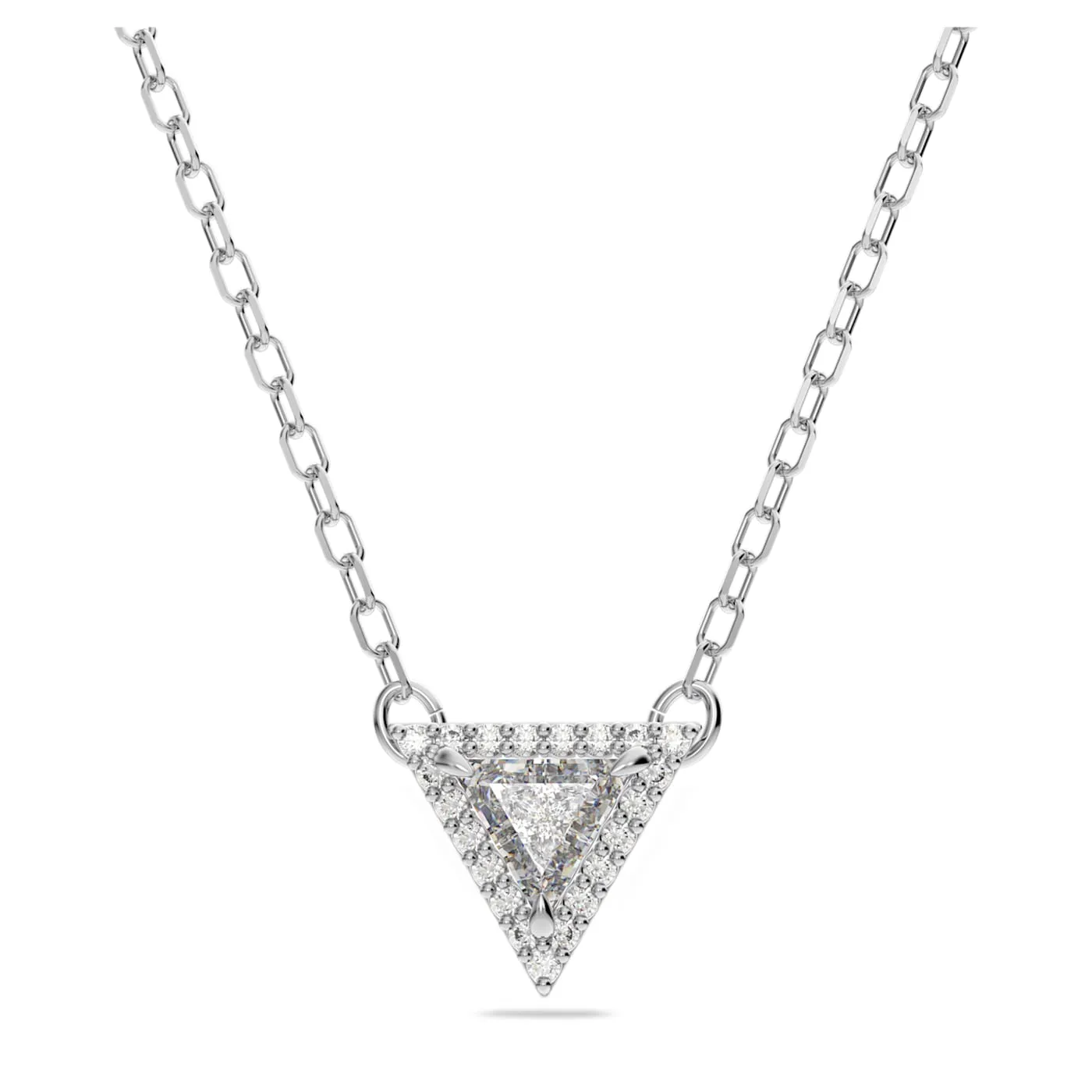 ORTYX NECKLACE, WHITE, RHODIUM PLATED