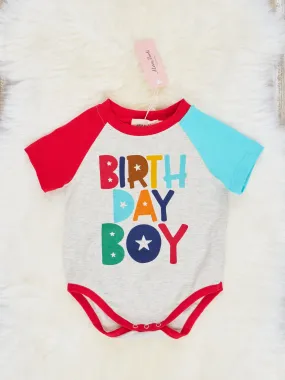 "Birthday Boy" Raglan Romper