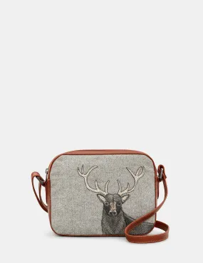 Stag Tweed & Brown Leather Camera Bag