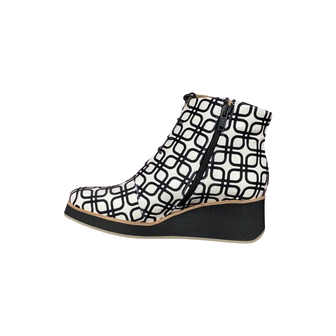 TOUBI Black/White Geo Print Lace Up